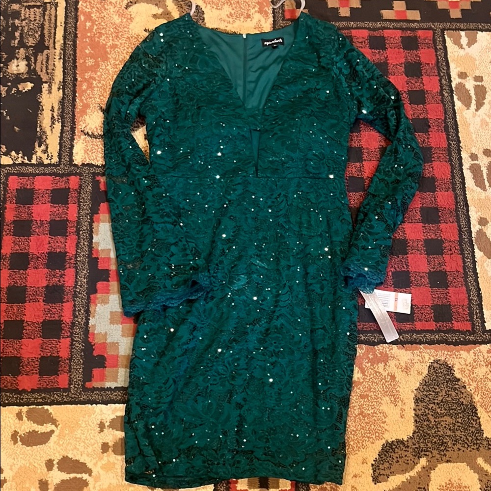 Womens Bnwt Sequin Hearts dress